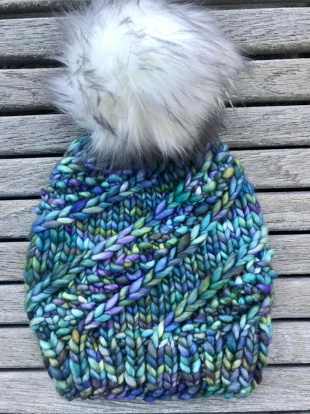 Super Bulky Merino Knit Beanie - Sidewinder in Indiecita
