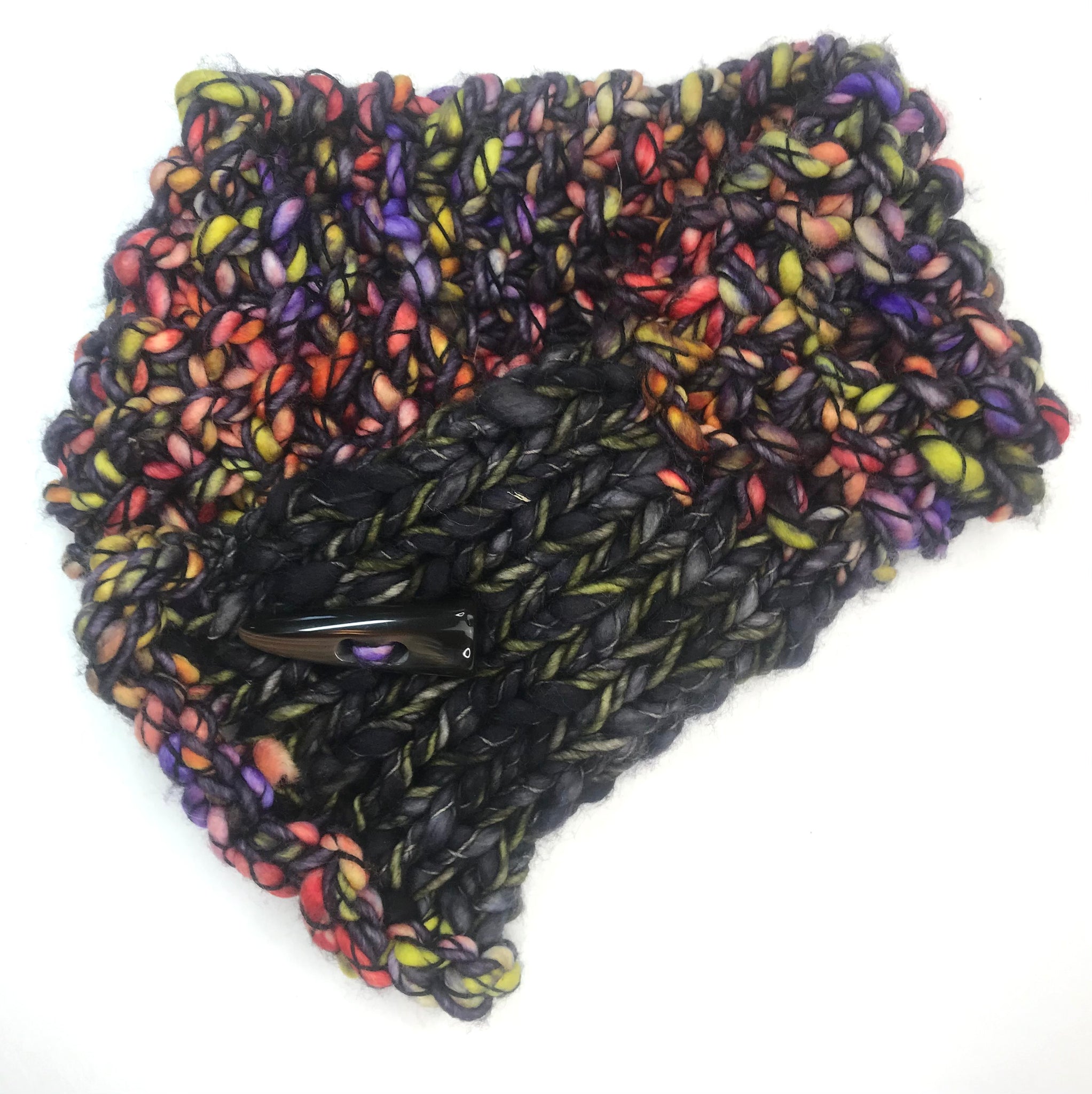 Ruthie Neck Wrap - hand knit Merino wool