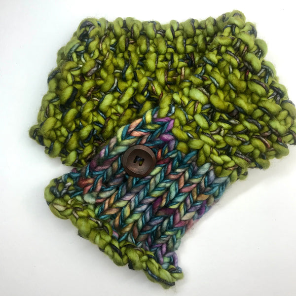 Ruthie Neck Wrap - hand knit Merino wool