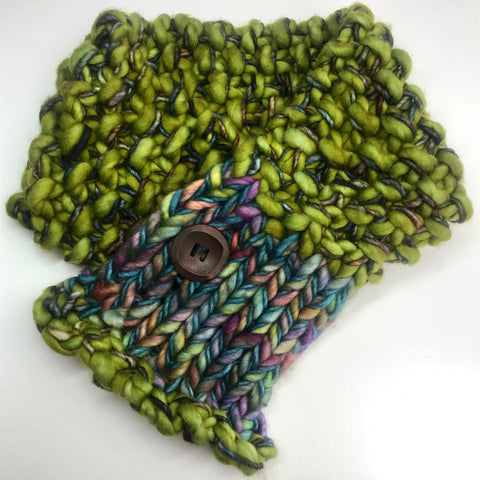 Ruthie Neck Wrap - hand knit Merino wool