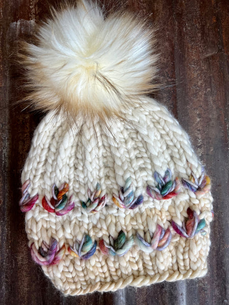 Mirror Pond Beanie - Natural and Ivory