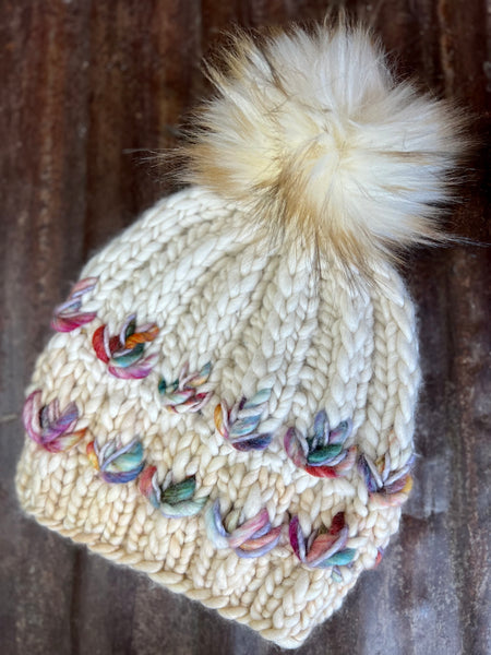 Mirror Pond Beanie - Natural and Ivory