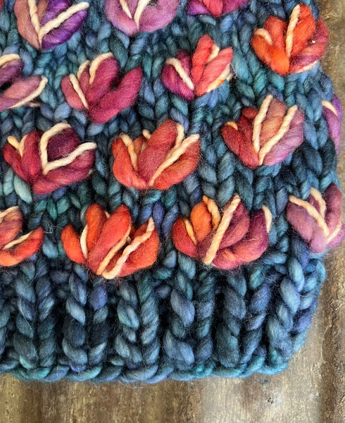 Lotus Flower Beanie - Azules